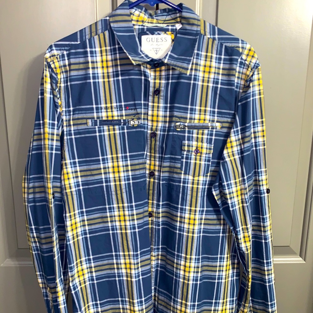 Guess Brand Button Down w/ front pockets